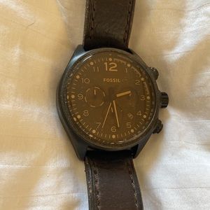 COPY - Fossil watch- dark brown leather band